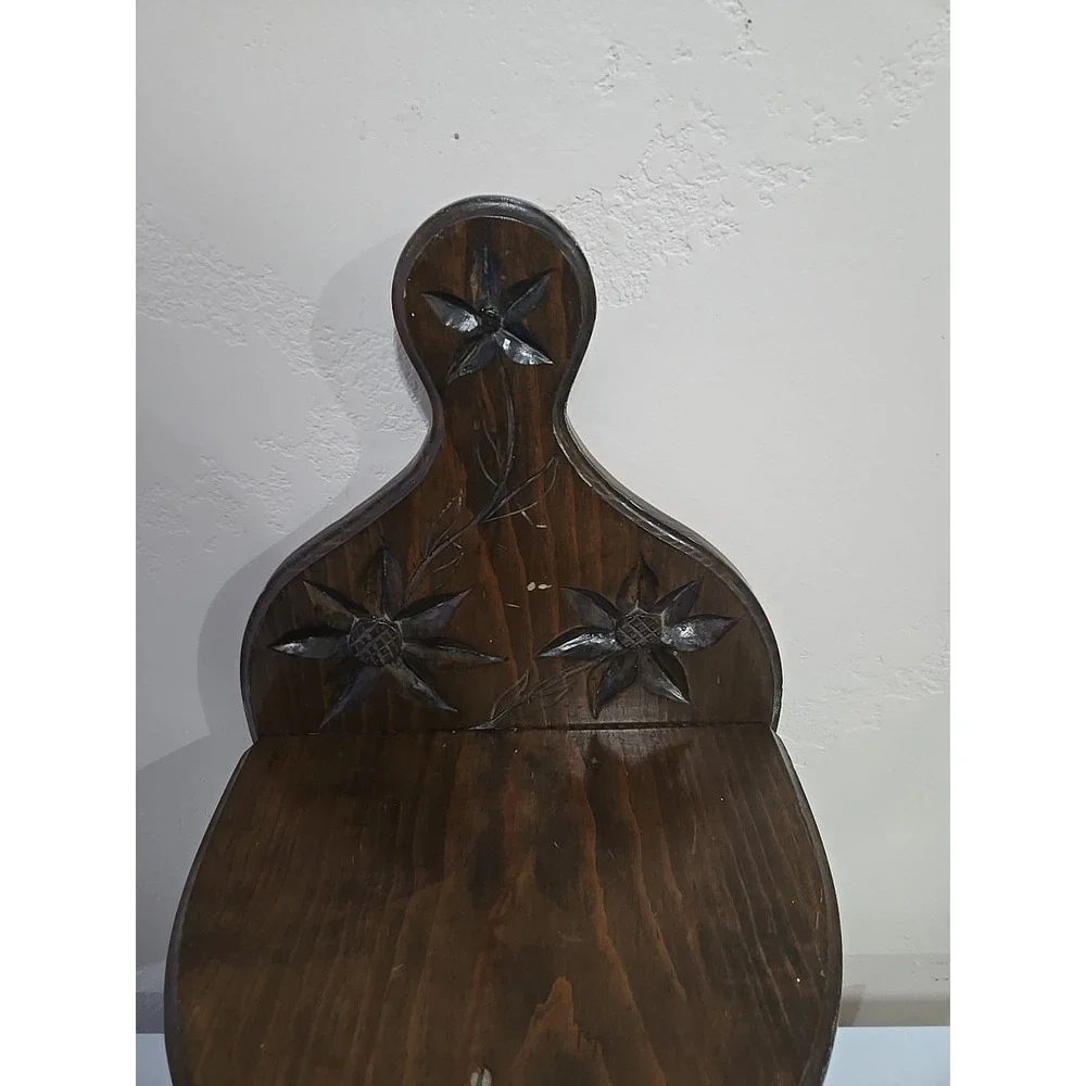 Vintage Wood Trinket Curio Wall Shelf Display Large Rustic Home Decor